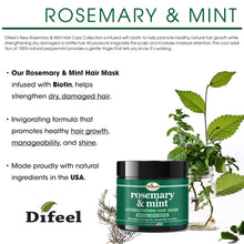Load image into Gallery viewer, difeel rosemary and mint hair mask