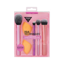 Load image into Gallery viewer, MAKE UP BRUSH SET 2ITH 2 SPONGE BLENDERS (6PCS MAKEUP BRUSH SETS)