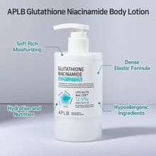 Load image into Gallery viewer, APLB GLUTATHIONE NIACINAMIDE BODY LOTION 300ml لوشن مرطب تفتيح وتوحيد لون