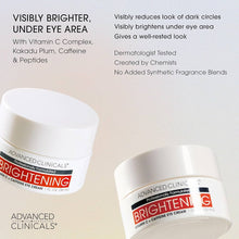Load image into Gallery viewer, Advanced clinicals Brightening vitamin c+caffeine Eye cream 30ml
