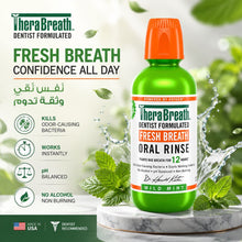 Load image into Gallery viewer, TheraBreath Fresh Breath Oral Rinse ,Mild Mint 473ml
