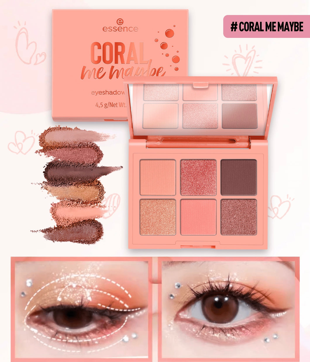 essence coral me maybe eyeshadow palette