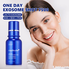 Load image into Gallery viewer, Medicube one day exosome shot 7500 lacto exosome AHA+BHA+PHA 30ml اكسوزوم شوت سيرم
