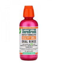 Load image into Gallery viewer, TheraBreath Healthy Smile Rinse Spartkle Mint 473ml غسول الفم ثيرابرث
