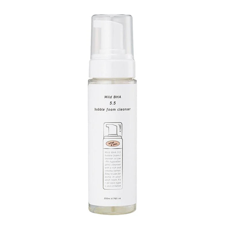 What a skin Mild BHA 5.5 bubble foam cleanser 200 ml