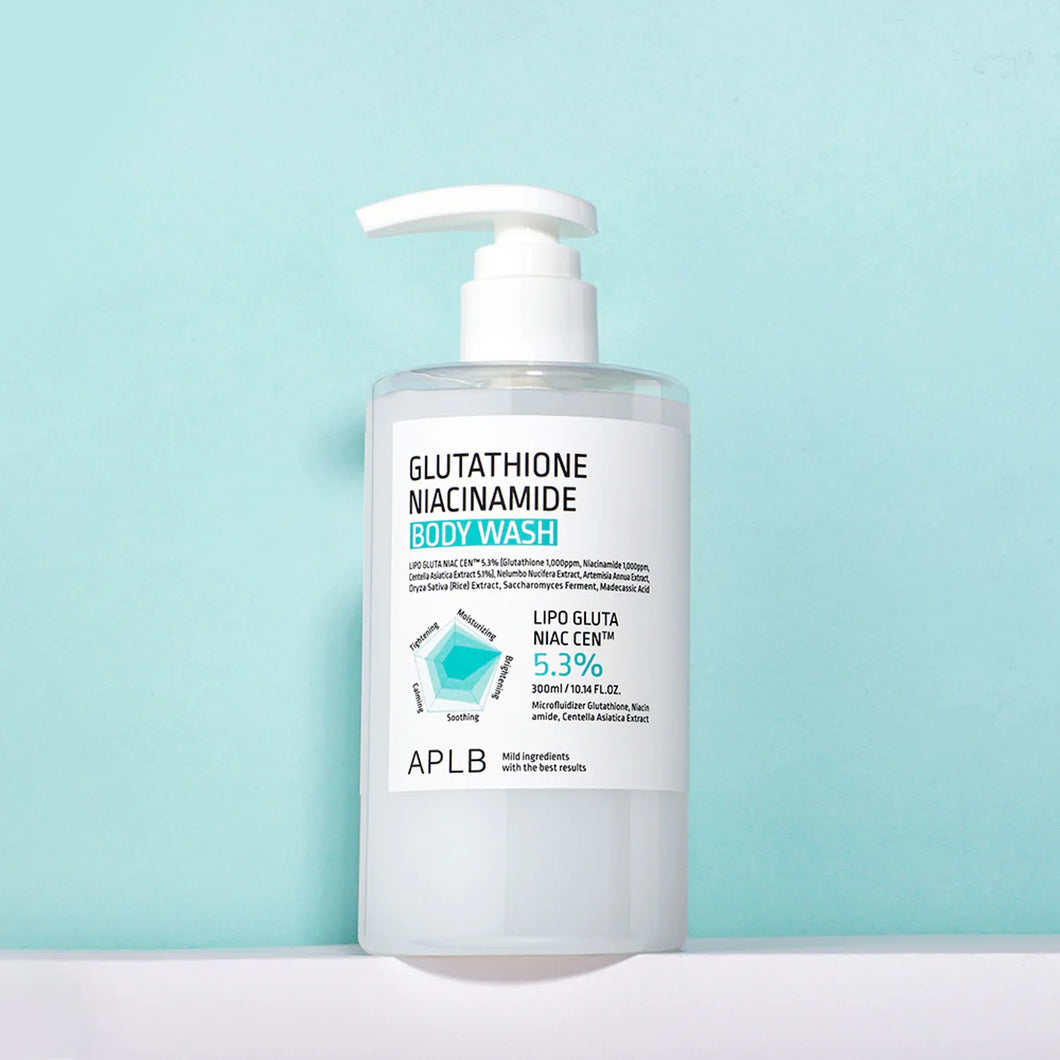 APLB GLUTATHIONE NIACINAMIDE BODY WASH 300 ml غسول الجسم تفتيح وتوحيد لون ونضاره