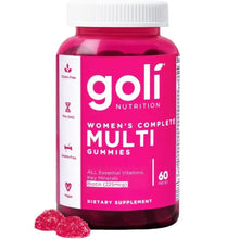 Load image into Gallery viewer, goli Nutrition Women’s complete Multi Gummies all essential vitamins key minerals 225mcg
