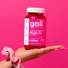 Load image into Gallery viewer, goli Nutrition Women’s complete Multi Gummies all essential vitamins key minerals 225mcg
