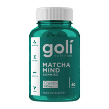 Load image into Gallery viewer, goli Nutrition Matcha Mind cognitive Gummies Cognizin 250 mg 60gummies
