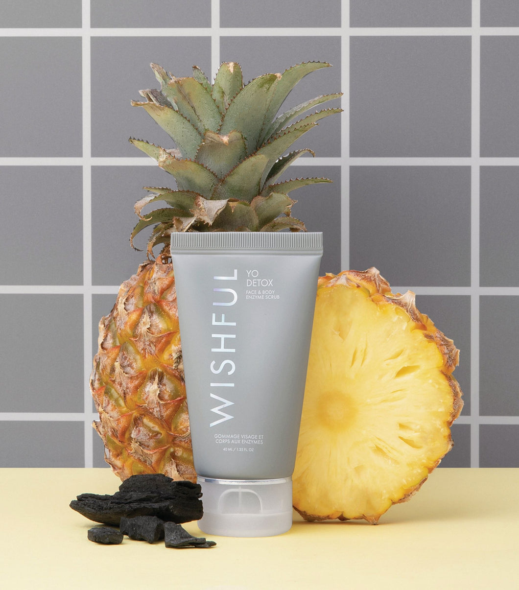 Yo Detox Charcoal Face & Body Enzyme Scrub 40ml