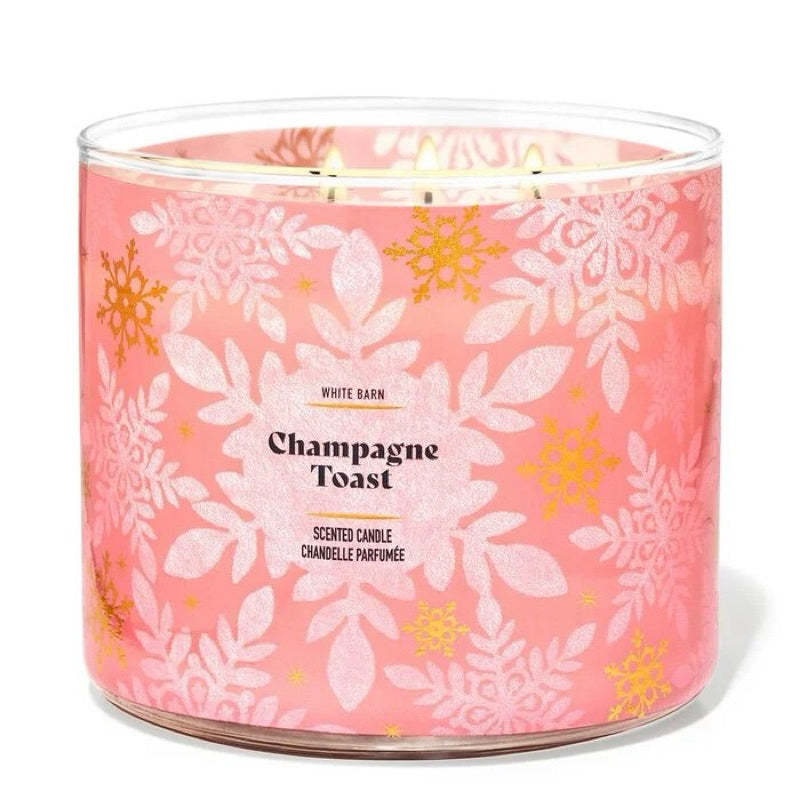 champagne toast 3 wick candle