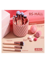 Load image into Gallery viewer, BS MALL MAKEUP BRUSH INSTRUCTIONS SET 18PCS سيت فرش ١٨ قطعة مع بيوتي بلندر و علبة
