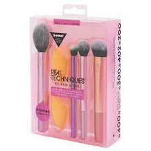 Load image into Gallery viewer, MAKE UP BRUSH SET 2ITH 2 SPONGE BLENDERS (6PCS MAKEUP BRUSH SETS)
